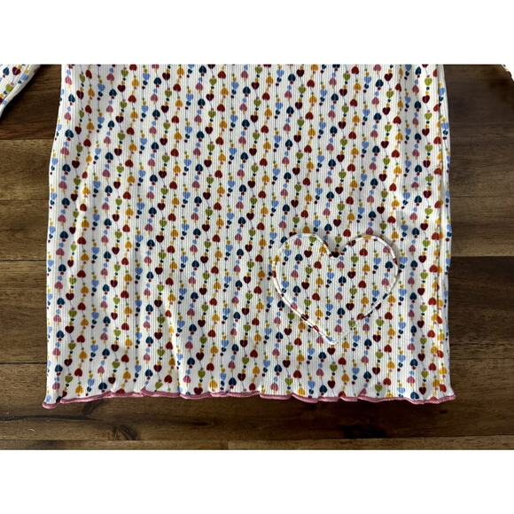 NWT Matilda Jane Heart to Heart Heartstrings Long Sleeve Ribbed Knit Tee Cream 4 - Picture 3 of 8